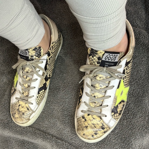 Golden Goose Superstar Sneakers Size 10 Snake Embossed - Picture 9 of 15